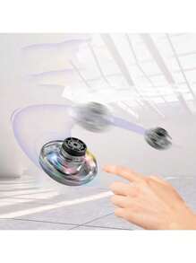 Juguete de giro suspendido con iluminación, juguete de novedad de giro de vuelo libre con aire comprimido, juguetes giratorios voladores creativos para adolescentes