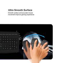 YUFZX 1 件装黑色动漫鼠标垫酷女孩鼠标垫大号桌垫带缝边防滑橡胶底座桌面配件键盘垫适用于家庭办公室装饰桌垫 35.4x15.7 英寸可作为圣诞节、万圣节礼物送给女性朋友男性朋友 - 黑與白 - 查看 6