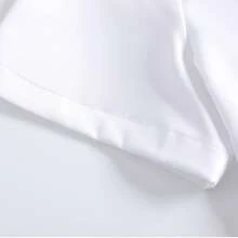 2025 新款高端商务职业白色女式衬衫，短袖办公室正式衬衫上衣 - 白色 - 查看 5