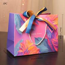 Colorful Gift Bags, Party Gifts, Handbags, Cosmetic Packaging Bags, Universal Paper Bags With Double Ribbons - Multicolor - View 17