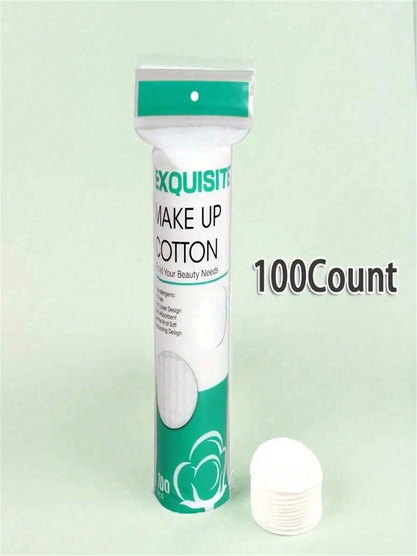 وسادات إزالة مكياج 100 قطعة مستديرة ناعمة ثلاثية ا...