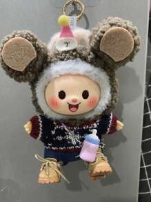 (Excluding Dolls) 1 Labu Labu Mini Bottle, Toy House Mini Model, Water Bottle, Water Bottle, Mini Food Toy, OB11 Scene Accessories, Pendant, Halloween Gift, Christmas Gift (Limited To Bottles, Not Including Others) Pink Color Random