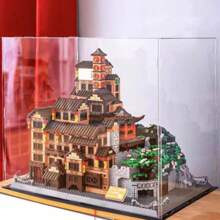 1360 pezzi Famosi blocchi di costruzione scenici della Pagoda di Hue, landmark architettonici da viaggio, di materiale ABS in colori misti, adatti come souvenir regalo