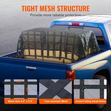 Heavy Duty Cargo Net 120" X 105" With Adjustable Buckles & S-Hooks For Secure Load Management And Transportation - Black - View 3