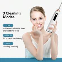 Electric Water Flosser, Portable Oral Irrigator With 3 Modes And 4 Nozzles, Wireless USB Battery Charging Water Teeth Cleaner For Travel, Home Braces And Dental Care, Suitable As Holiday Gift - 白色 - 查看 9