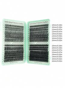 640pcs Lash Clusters 10D20D30D40D50D60D80D100D DIY Lash Extension Faux Mink Eyelashes - Premium D Curling Natural Volume Individual Lash Clusters For DIY Eyelash Extensions - Reusable, Lightweight, And Easy To Apply