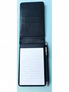 Mini Pocket Notebook, Memo Pad Holder, Includes 3 X 5 Inch Pocket Notebook, Ballpoint Pen, Small Leather Notebook (A7) - one-size - View 11