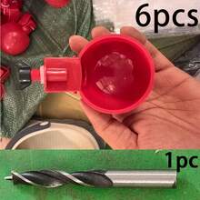 12件套家禽饮水碗，家禽自动饮水器套装，优质PP材质饮水器 - 自停式，耐用，易于安装，浮动式重力喂食器饮水杯碗，带打孔器，适用于鸡、鸭、鸟和火鸡。无需电动自动补水装置。 - 彩色 - 查看 13