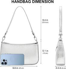 Women's Shoulder Bag - Silver - View 4