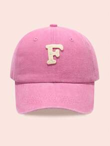 1 件男女字母印花水洗棒球帽，适合户外活动和日常佩戴的太阳帽，防晒 - 粉色 - 查看 28