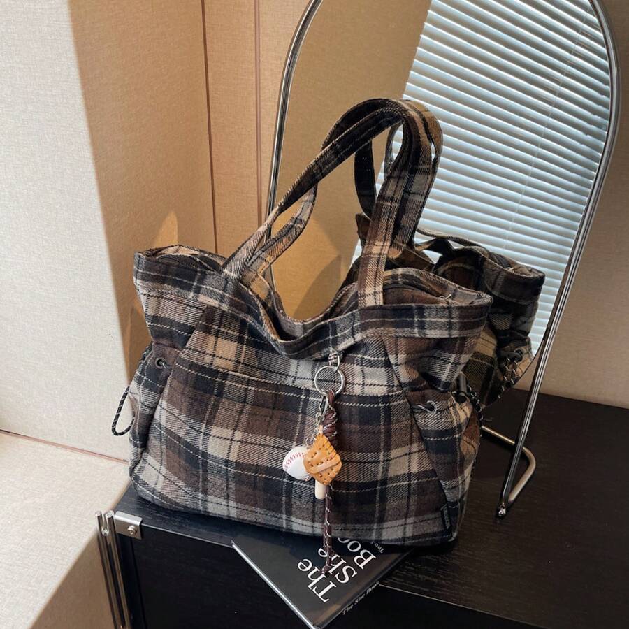 Women Shoulder Bags - 紅格 - 查看 1