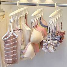 12-Hook Plastic Hanger Set: Space-SavingOrganizer For Bras, Tank Tops, And More In YourCloset - Multicolor - View 1