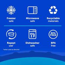 Food Storage Meal Prep Containers Reusable Kitchen Organization, Snap Technology, Dishwasher Safe, Divided Rectangle, 2 Count - Rectángulo dividido - Ver 10