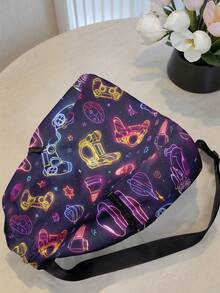 Bộ 1/2 chiếc, Ba lô thể thao dây rút in hình máy chơi game, Túi tập gym dây rút, Túi đựng đồ dung tích lớn, nhẹ, Thích hợp cho tập thể dục, du lịch, bơi lội, bãi biển, tập gym, phụ kiện thể dục di động - Nhiều màu - Xem 4