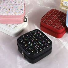 简易收纳旅行便携式珠宝收纳盒耳环戒指小首饰盒女士收纳整理器旅行必备返校宿舍收纳