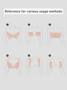 1卷，防眩光贴，防扩聚胸弹力布肌肉贴，隐形提拉丰胸贴，片状绷带贴，乳头遮盖透气丰胸带，可收紧乳房，适合A-E罩杯大胸！ - 卡其色 - 查看 6