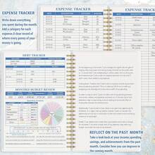 Budget Planner - Monthly Financial Organizer With Expense Tracker Notebook, Effectively Manage Your Money, Undated Financial Planner/Ledger, Start Anytime, A5, Tree Branch - A5 - View 4