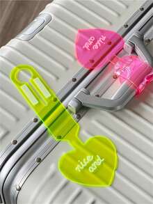 CALINNL Fluorescent Candy Color Luggage Tags, Luggage Tags And Business Cards, Long-Term Design Travel Backpacking Bags Travel Necessities Luggage Travel Equipment Back To School Luggage Tag Travel Accessories Travel Essentials Travel Organizer For Beach Summer Vacation Back To School Bag For School School Accessories School Stuff - Multicolor - View 17