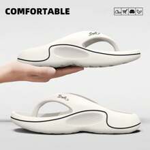 Chanclas de verano 2025 de nueva moda con agarre antideslizante para hombres talla grande, sandalias de piso blando tipo chancla para uso en exteriores
