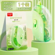 1 Piece Of Macaron Color Correction Tape, 5 Mm X 6 M Correction Tape, Push-Pull Core, Easy To Use, Instant Correction, Retractable Tip, For Correcting Bad Handwriting, Back To School And Office Supplies