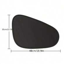 Easypie Selection 1PC/2PCS Car Electrostatic Adsorption Window Sunshade Privacy Side Shade Sunshade Camping Curtain Car Window Sunshade Car UV Cooling Kit Simple Adsorption Installation Foldable Storage Does Not Take Up Space - Black - View 11