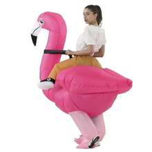 1pc 2025 New Inflatable Flamingo Costume, Mascot Costume For Women, Cartoon Character Cosplay For Halloween, Valentine's Day, Fun Party, Inflatable Costume, Dinosaur Jumpsuit, Parent-Child Interaction, Holiday Personalized Dinosaur Suit - Multicolor - View 9