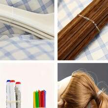 1pc/Pack, Approximately 100pcs Transparent Disposable Elastic Hair Bands, Highly Resilient , Won't Damage Hair Ties. Suitable For Ponytails And High Buns, 1 Set Solid Color Plastic Hair Accessories,For School Supplies,Back To School