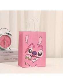 Disney Disney Cartoon Stitch Kraft Paper Bag Printed Gift Handbag Shopping Mall Packaging Bag Birthday Gift Bag