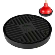 Plunger Tray 7.09 Inch Plunger Mat Round Toilet Plunger Holder Only Plunger Air Drying Mat Catches Drips Plunger Storage Caddy For Bathroom Accessories - as pic - View 1