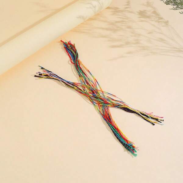 24 قطعة/عبوة أساور ملونة محظوظة، مناسبة للارتداء اليومي