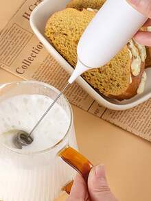 Wireless Milk Frother, Oval & Quilted Milk Frother, Electric Milk Frothing & Mixing Device, Hand-Held Milk Whisk & Milk Foamer For Home Use - Multicolor - View 8