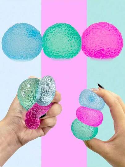 1pc TPR Stress Relief Ball, Squeeze Exercise Malt Jelly Anti-Stress Ball For Joint And Finger Exercise, Slow Rebound Squeeze - Decor - Holiday Gift - Birthday Gift - Perfect Gift - Present - Toy