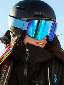 1 Set Dual-Layer Polarized Anti-Fog Cylindrical Ski Goggles, Outdoor Mountaineering UV Protection Anti-Wind Snow Goggles 3051 - Multicolor - View 4