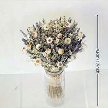 100 Pcs Of Natural-Dried Lavender, Chrysanthemum And Star Flower Bouquets. DIY Handmade Decorative Flowers For Home Or Wedding.  Decoration Flowers In The Style Of Valentine's Day Gift - Nhiều màu - Xem 3
