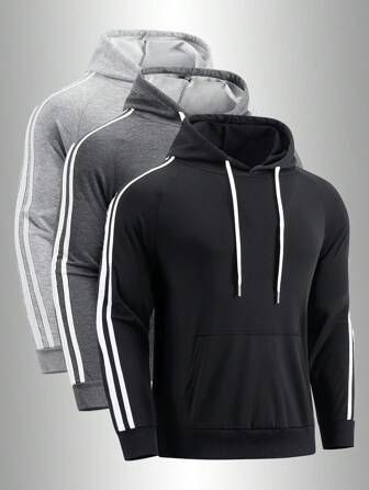 Platform Strict Selection - Men's New Fashion Color-Block Patchwork Hoodie For Autumn And Winter, Street , Casual Sport And Fitness Top