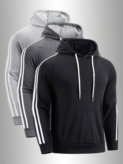 Platform Strict Selection - Men's New Fashion Color-Block Patchwork Sweatshirt For Autumn And Winter, Street , Casual Sport And Fitness Top