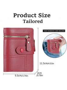 2 件女士短款钱包大容量按扣零钱包双折多功能手提包卡包适合日常使用返校礼物生日礼物女士礼物钱包迷你钱包钱包小钱包可爱钱包