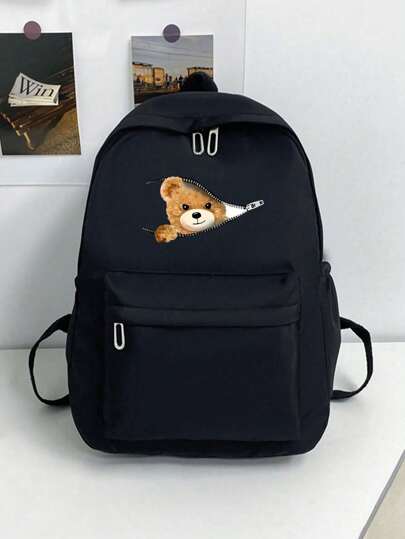 תרמיל תלמיד מינימליסטי בצבע אחיד רב תכליתי בעל קיבולת גדולה, חזרה לבית הספר