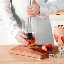 Tifanso Muddler For Cocktails, 10&#34; Muddler And Long Handle Bar Cocktail Mixing Spoon, Stainless Steel Stirrer, Bar Accessories Tools For Mojitos Fruit Drinks