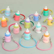 (Excluding Dolls) 1 Labu Labu Mini Bottle, Toy House Mini Model, Water Bottle, Water Bottle, Mini Food Toy, OB11 Scene Accessories, Pendant, Halloween Gift, Christmas Gift (Limited To Bottles, Not Including Others) Pink Color Random