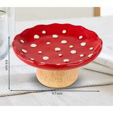 Mushroom Fruit Bowl For Kitchen Counter 10 Inch Fruit Holder Large Fruitage Bowl Red Banana Basket For Kitchen Fruit Holder - 1 - Xem 7