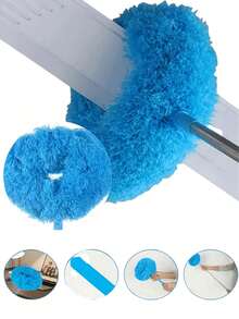 1 件家居清洁工具，家用吸尘器，吊扇除尘刷，可重复使用，带延长杆，可调节 32 英寸，适用于清洁墙壁、书架、家具、窗户、天花板除尘刷 - 彩色 - 查看 2