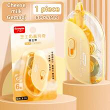 1 Piece Of Macaron Color Correction Tape, 5 Mm X 6 M Correction Tape, Push-Pull Core, Easy To Use, Instant Correction, Retractable Tip, For Correcting Bad Handwriting, Back To School And Office Supplies