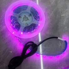 USB 供电粉色 LED 灯带，5V，60 个 LED/米，柔性 1 米/3 米/5 米，传统风格，塑料材质，不可拆卸，嵌入式安装，适用于卧室镜面桌饰，USB 供电灯 | 装饰照明 | 塑料条，卧室 LED 灯 - 粉色 - 查看 12