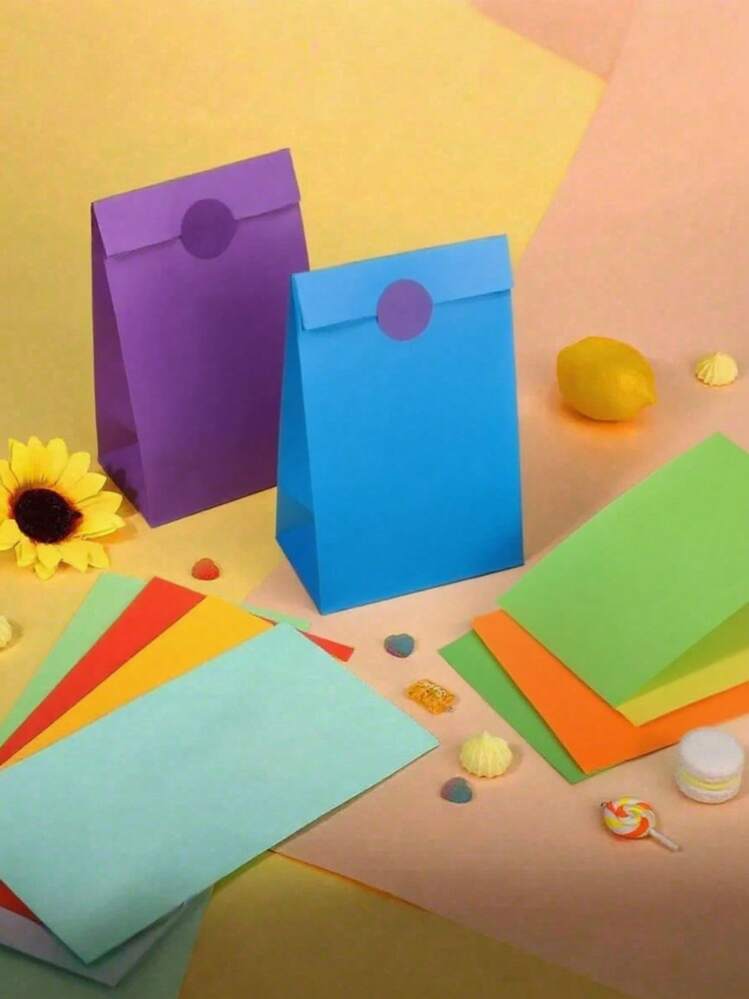 24 حقيبة هدايا ورقية كبيرة الحجم بحجم 8 بوصة من ماركارون، أكياس هدايا من ورق الباستيل الملون، حقائب هدايا لحفلات كرافت، الحقائب هدايا ملونة مع يد، حقيبة ورق صوفية، هدايا عيد الميلاد، لوازم عيد ميلاد قابلة لإعادة الاستخدام عالية الجودة (الزفاف والأعمال الصغيرة)، حقائب الهدايا الصغيرة، تشمل هدايا المناسبات (عيد الأم)، هدايا العيد، عيد الأم، لا تشمل الهدايا الموسمية، الهدايا الأخرى (هدايا عيد الغزال، هدية ) - متعدد الألوان - مشاهدة 3