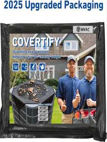 1Pc Durable 28inx28in" Outdoor Central Air Conditioning Cover - Protective Mesh Design With Secure Mounting Hooks, Black Frame, Air Conditioner Safety|Mesh Design Cover|Sturdy Mesh Construction