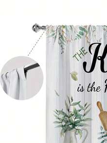 2 件植物印花厨房窗帘，无孔窗帘，短窗帘，适用于卧室办公室厨房客厅书房家居装饰 - 彩色 - 查看 8