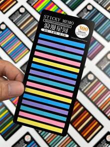 5 套 1500 张超迷你半透明索引贴纸，1 套 300 张多色超薄贴纸便签，自粘标签和记号笔，适用于学生、教师、办公室和家庭、返校用品、万圣节和圣诞节送给朋友的礼物 - 彩色 - 查看 15