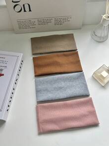 1/3/4/5 件装 简约时尚针织发带 学院风街头风运动发带 瑜伽发带 多色可选 男女皆宜 四季皆可使用 秋冬季节 度假装扮发带 女士优雅围巾 女士头巾 柔软头巾