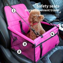 1Pc Pet Car Seat Bag For Small Dogs, Cats & Puppies - Scratch-Resistant, Wear-Resistant Fabric With Safety Features, Easy Travel Accessory, Pet Carrier Bag Dog Car Seat Car Seat Covers Dog Car Seat Cover Pet Car Seat - Multicolor - View 2
